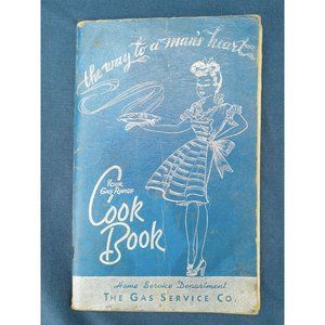 Your Gas Range Cookbook Vintage Way To Man's Heart Recipes Poems 96 pages 1949